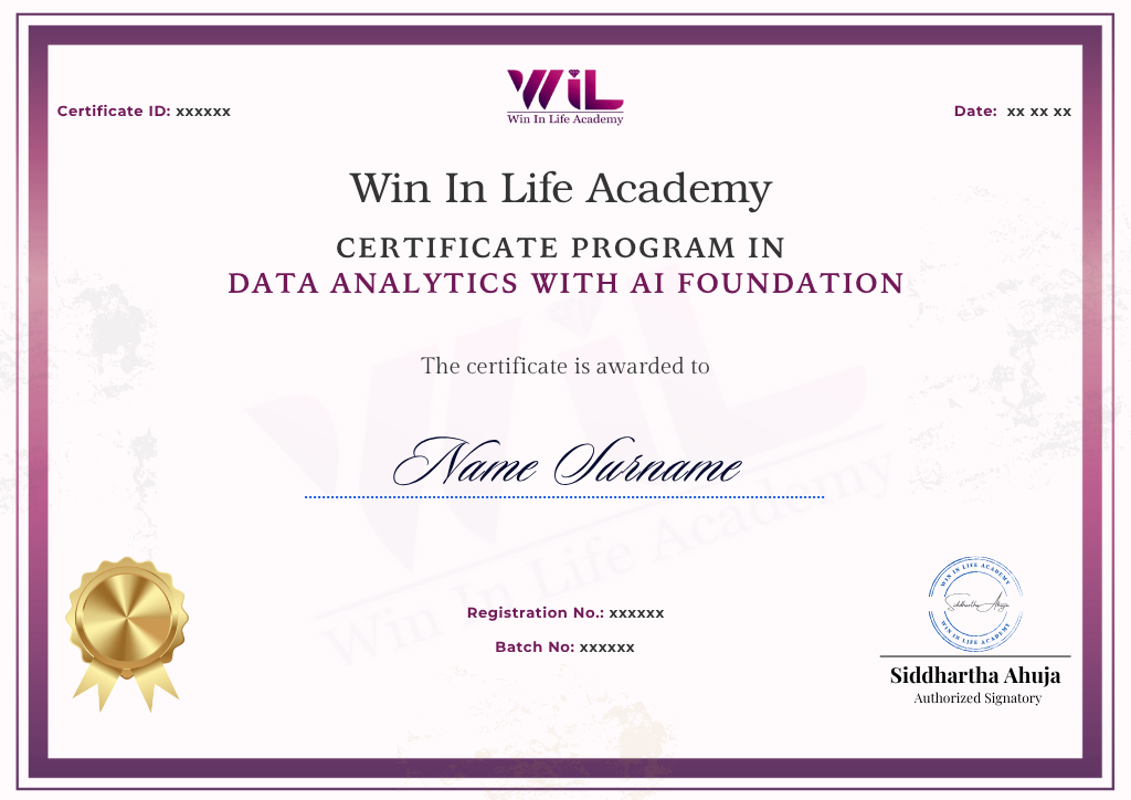 Certificate Program in Data Analytics + AI Foundation