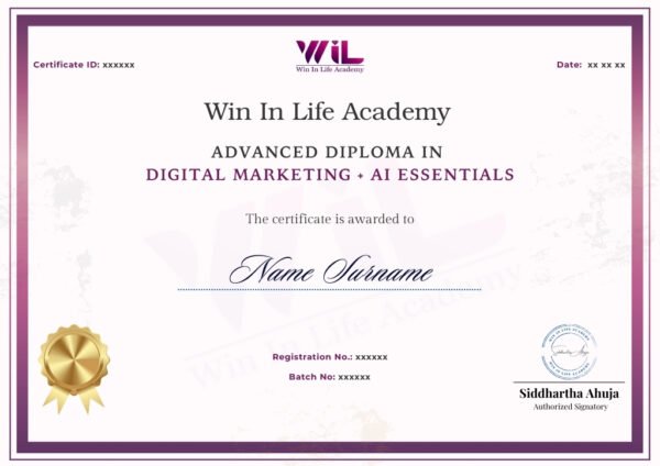 Advanced Diploma in Digital Marketing and AI Essentials Course